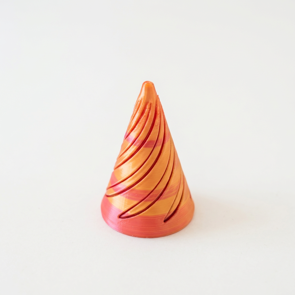 Fidget rotatif 3D Rouge et Orange Silk