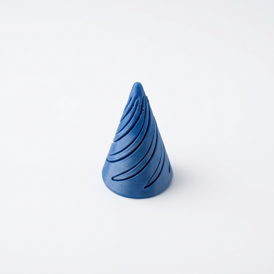 Fidget rotatif 3D Bleu et Argent Silk