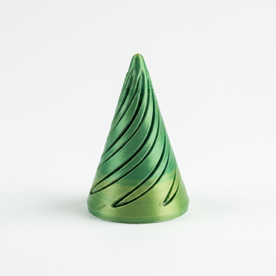 Fidget rotatif 3D Vert et Jaune Silk